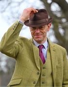 1 February 2025; Racegoer Simon Cannell, from London in England, during day one of the Dublin Racing Festival at Leopardstown Racecourse in Dublin. Photo by Shauna Clinton/Sportsfile