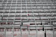 31 January 2025; A general view of the rail seating in the under construction North Terrace before the pre-season friendly match between Derry City and Ballymena United at the Ryan McBride Brandywell Stadium in Derry. Photo by Stephen McCarthy/Sportsfile