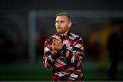 31 January 2025; Mark Connolly of Derry City before the pre-season friendly match between Derry City and Ballymena United at the Ryan McBride Brandywell Stadium in Derry. Photo by Stephen McCarthy/Sportsfile