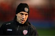 31 January 2025; Derry City professional development coach Mark McChrystal during the pre-season friendly match between Derry City and Ballymena United at the Ryan McBride Brandywell Stadium in Derry. Photo by Stephen McCarthy/Sportsfile