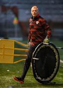 31 January 2025; Derry City goalkeeping coach Michael Dougherty before the pre-season friendly match between Derry City and Ballymena United at the Ryan McBride Brandywell Stadium in Derry. Photo by Stephen McCarthy/Sportsfile