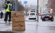 1 February 2025; A sign for match parking before the Allianz Hurling League Division 1A match between Cork and Limerick at SuperValu Páirc Uí Chaoimh in Cork. Photo by Piaras Ó Mídheach/Sportsfile