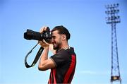 4 February 2025; Bohemians new signing Connor Parsons during his unveiling at Dalymount Park in Dublin. Photo by Piaras Ó Mídheach/Sportsfile