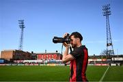 4 February 2025; Bohemians new signing Connor Parsons during his unveiling at Dalymount Park in Dublin. Photo by Piaras Ó Mídheach/Sportsfile