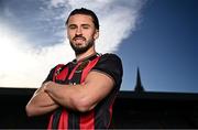 4 February 2025; Bohemians new signing Connor Parsons poses for a portrait during his unveiling at Dalymount Park in Dublin. Photo by Piaras Ó Mídheach/Sportsfile