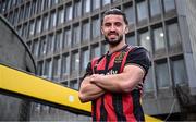 4 February 2025; Bohemians new signing Connor Parsons poses for a portrait during his unveiling at Bohemian FC offices in Dublin. Photo by Piaras Ó Mídheach/Sportsfile