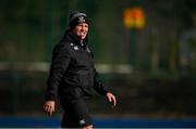 4 February 2025; Newbridge College head coach insert Dave Brew before the Bank of Ireland Leinster Rugby Boys Schools Junior Cup First Round match between Newbridge College and Presentation College, Bray at Energia Park in Dublin. Photo by Shauna Clinton/Sportsfile