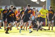 4 February 2025; Darragh Shanahan of Temple Carrig School in action during the Bank of Ireland Leinster Rugby Boys Schools Senior Cup First Round match between Temple Carrig School and St Fintan's High School at Castle Avenue in Dublin. Photo by Matt Browne/Sportsfile