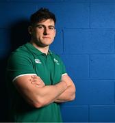 5 February 2025; Dan Sheehan poses for a portrait after an Ireland rugby media conference at the IRFU High Performance Centre in Dublin. Photo by Brendan Moran/Sportsfile