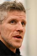 7 February 2025; Interim head coach Simon Easterby during an Ireland rugby media conference at the Radisson Hotel at Dublin Airport. Photo by Brendan Moran/Sportsfile