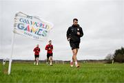 3 February 2025; Derry City's Michael Duffy during a pitch training session at their new training facility, the Owenbeg Derry GAA Centre, in Dungiven, Derry. Photo by Stephen McCarthy/Sportsfile