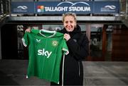 11 February 2025; Republic of Ireland women's national team manager Carla Ward on a visit to Tallaght Stadium in Dublin ahead of her side's UEFA Women's Nations League League B Group B match against Turkiye, on Friday 21st February. Photo by David Fitzgerald/Sportsfile