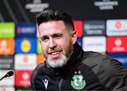 12 February 2025; Manager Stephen Bradley during a Shamrock Rovers press conference at Aker Stadion in Molde, Norway. Photo by Marius Simensen/Sportsfile