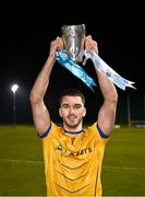 12 February 2025; DCU captain Ciarán Caulfield lifts the cup after his side's victory in the Electric Ireland Higher Education GAA Sigerson Cup final match between UCD and DCU DÉ at the GAA Connacht Centre of Excellence in Bekan, Mayo. Photo by Piaras Ó Mídheach/Sportsfile