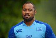 30 September 2013; Leinster's Leo Auva'a arrives for squad training ahead of their Celtic League 2013/14 Round 5 game against Munster on Saturday. Leinster Rugby Squad Training & Press Briefing, Rosemount, UCD, Belfield, Dublin.  Picture credit: Barry Cregg / SPORTSFILE