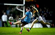 15 February 2025; Luke Breathnach of Dublin kicks a point to give Dublin the lead late on in the Allianz Football League Division 1 match between Kerry and Dublin at Austin Stack Park in Tralee, Kerry. Photo by Brendan Moran/Sportsfile