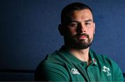 18 February 2025; Max Deegan poses for a portrait after an Ireland A Rugby team media conference at the IRFU High Performance Centre in Dublin. Photo by Brendan Moran/Sportsfile