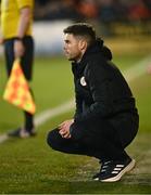 3 March 2025; Sligo Rovers manager John Russell during the SSE Airtricity Men's Premier Division match between Sligo Rovers and Shamrock Rovers at The Showgrounds in Sligo. Photo by Piaras Ó Mídheach/Sportsfile