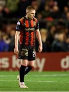 3 March 2025; A dejected Ross Tierney of Bohemians the SSE Airtricity Men's Premier Division match between Bohemians and Drogheda United at Dalymount Park in Dublin. Photo by Thomas Flinkow/Sportsfile