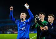 3 March 2025; Tommy Lonergan of Waterford celebrates after the SSE Airtricity Men's Premier Division match between Waterford and Cork City at the Regional Sports Centre in Waterford. Photo by David Fitzgerald/Sportsfile