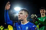 3 March 2025; Tommy Lonergan of Waterford celebrates after the SSE Airtricity Men's Premier Division match between Waterford and Cork City at the Regional Sports Centre in Waterford. Photo by David Fitzgerald/Sportsfile