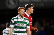 3 March 2025; Rory Gaffney of Shamrock Rovers reacts after a missed chance late on during the SSE Airtricity Men's Premier Division match between Sligo Rovers and Shamrock Rovers at The Showgrounds in Sligo. Photo by Piaras Ó Mídheach/Sportsfile