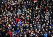 3 March 2025; Bohemians supporters during the SSE Airtricity Men's Premier Division match between Bohemians and Drogheda United at Dalymount Park in Dublin. Photo by Thomas Flinkow/Sportsfile