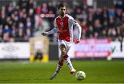 3 March 2025; Zach Elbouzedi of St Patrick's Athletic during the SSE Airtricity Men's Premier Division match between St Patrick's Athletic and Derry City at Richmond Park in Dublin. Photo by Stephen McCarthy/Sportsfile