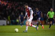 3 March 2025; Aidan Keena of St Patrick's Athletic during the SSE Airtricity Men's Premier Division match between St Patrick's Athletic and Derry City at Richmond Park in Dublin. Photo by Stephen McCarthy/Sportsfile