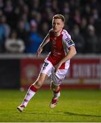 3 March 2025; Brandon Kavanagh of St Patrick's Athletic during the SSE Airtricity Men's Premier Division match between St Patrick's Athletic and Derry City at Richmond Park in Dublin. Photo by Stephen McCarthy/Sportsfile