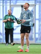 4 March 2025; Ciarán Frawley during an Ireland Rugby squad training session at the IRFU High Performance Centre in Dublin. Photo by Brendan Moran/Sportsfile