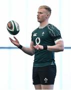 4 March 2025; Jamie Osborne during an Ireland Rugby squad training session at the IRFU High Performance Centre in Dublin. Photo by Brendan Moran/Sportsfile