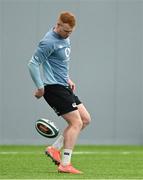 4 March 2025; Ciarán Frawley during an Ireland Rugby squad training session at the IRFU High Performance Centre in Dublin. Photo by Brendan Moran/Sportsfile