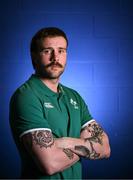 4 March 2025; Mack Hansen poses for a portrait after an Ireland Rugby media conference at the IRFU High Performance Centre in Dublin. Photo by Brendan Moran/Sportsfile