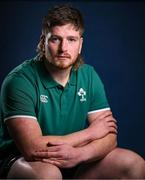 4 March 2025; Joe McCarthy poses for a portrait after an Ireland Rugby media conference at the IRFU High Performance Centre in Dublin. Photo by Brendan Moran/Sportsfile