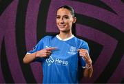 27 February 2025; Cliona Kearney during a Waterford FC squad portraits session at SETU Arena in Carriganore, Waterford. Photo by Ben McShane/Sportsfile