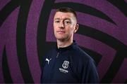 27 February 2025; Head coach Gary Hunt during a Waterford FC squad portraits session at SETU Arena in Carriganore, Waterford. Photo by Ben McShane/Sportsfile