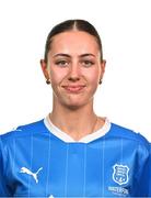 27 February 2025; Chloe Atkinson during a Waterford FC squad portraits session at SETU Arena in Carriganore, Waterford. Photo by Tyler Miller/Sportsfile