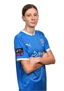 27 February 2025; Olivia Gibson during a Waterford FC squad portraits session at SETU Arena in Carriganore, Waterford. Photo by Tyler Miller/Sportsfile