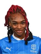 27 February 2025; Nancy Edogiawerie during a Waterford FC squad portraits session at SETU Arena in Carriganore, Waterford. Photo by Tyler Miller/Sportsfile