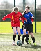 5 March 2025; Action from the FAI Schools Primary 5s Qualifiers match between St Philips SNS and St Cronins Brackenstown SNS at Hartstown Huntstown FC in Blanchardstown, Dublin. Photo by Seb Daly/Sportsfile