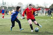 5 March 2025; Action from the FAI Schools Primary 5s Qualifiers match between St Philips SNS and St Cronins Brackenstown SNS at Hartstown Huntstown FC in Blanchardstown, Dublin. Photo by Seb Daly/Sportsfile