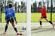 5 March 2025; Action from the FAI Schools Primary 5s Qualifiers match between St Philips SNS and St Cronins Brackenstown SNS at Hartstown Huntstown FC in Blanchardstown, Dublin. Photo by Seb Daly/Sportsfile