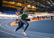 5 March 2025; Phil Healy of Ireland during a training session at the Omnisport Apeldoorn in Apeldoorn, Netherlands, ahead of the European Athletics Indoor Championships 2025. Photo by Sam Barnes/Sportsfile