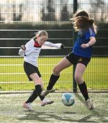 5 March 2025; Action from the FAI Schools Primary 5s Qualifiers match between Rush NS 1 and John Paul II NS 1 at Hartstown Huntstown FC in Blanchardstown, Dublin. Photo by Seb Daly/Sportsfile