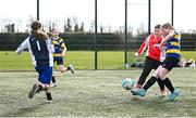 5 March 2025; Action from the FAI Schools Primary 5s Qualifiers match between Scoil Bhride Blanchardstown and St Patricks NS Diswellstown 2 at Hartstown Huntstown FC in Blanchardstown, Dublin. Photo by Seb Daly/Sportsfile