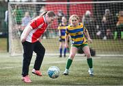 5 March 2025; Action from the FAI Schools Primary 5s Qualifiers match between Scoil Bhride Blanchardstown and St Patricks NS Diswellstown 2 at Hartstown Huntstown FC in Blanchardstown, Dublin. Photo by Seb Daly/Sportsfile