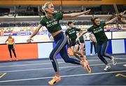 5 March 2025; Sharlene Mawdsley of Ireland during a training session at the Omnisport Apeldoorn in Apeldoorn, Netherlands, ahead of the European Athletics Indoor Championships 2025. Photo by Sam Barnes/Sportsfile