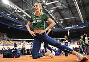 5 March 2025; Sharlene Mawdsley of Ireland during a training session at the Omnisport Apeldoorn in Apeldoorn, Netherlands, ahead of the European Athletics Indoor Championships 2025. Photo by Sam Barnes/Sportsfile