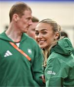 5 March 2025; Sharlene Mawdsley of Ireland during a training session at the Omnisport Apeldoorn in Apeldoorn, Netherlands, ahead of the European Athletics Indoor Championships 2025. Photo by Sam Barnes/Sportsfile